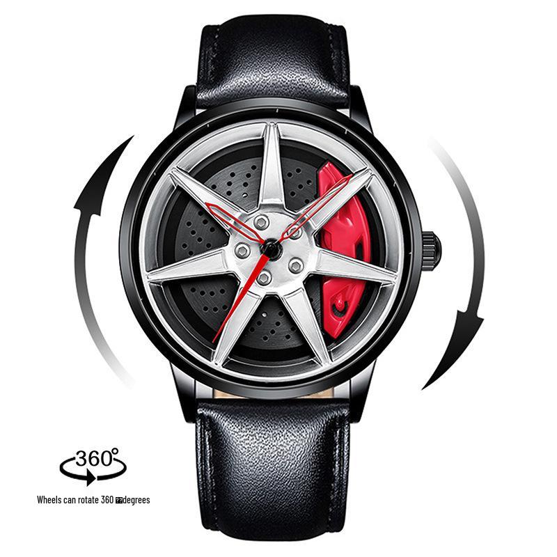 SVJ GT500 Men's 3D Skeleton Dial Wheel Watch