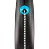 Laisse enrouleur - Flexi - FU02C3-251-S-CHBL - 3m - Noir/Bleu - Pour petits animaux jusqu'à 8kg