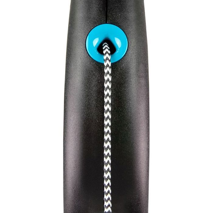 Laisse enrouleur - Flexi - FU02C3-251-S-CHBL - 3m - Noir/Bleu - Pour petits animaux jusqu'à 8kg