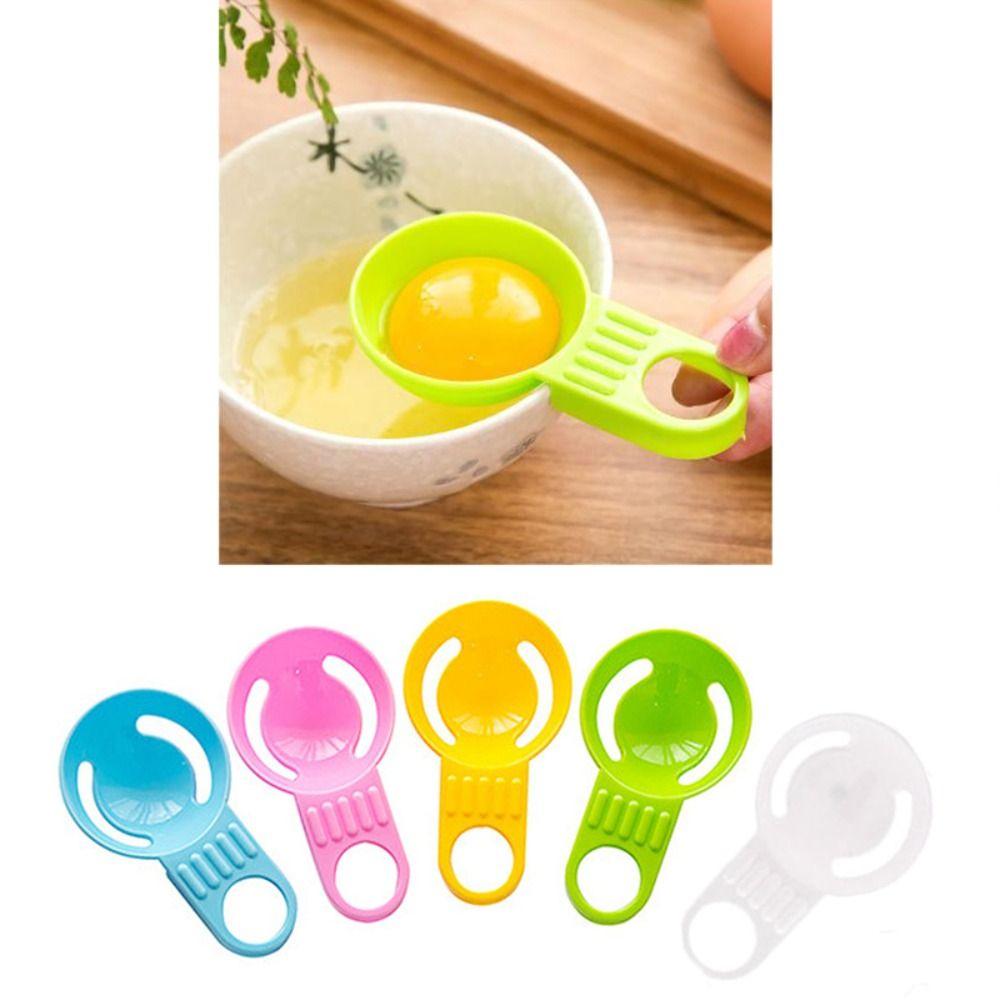

2pcs Plastic White and Yolk Filter With Short Handle Dividers Egg Tools Egg Separator Home Use