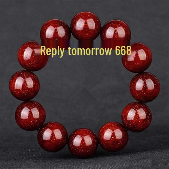 Herren Armband aus rotem Sandelholz mit goldenem Stern Agarholz Buddhistische Gebetsperlen