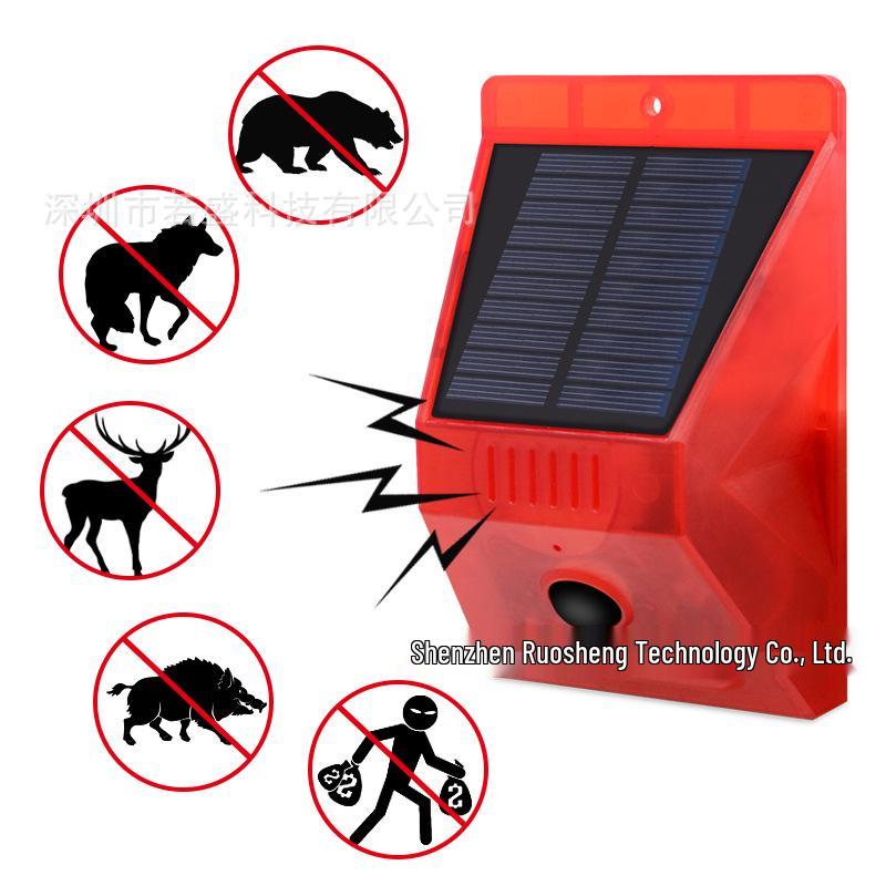Solar-Powered Animal Repeller with Sound & Light