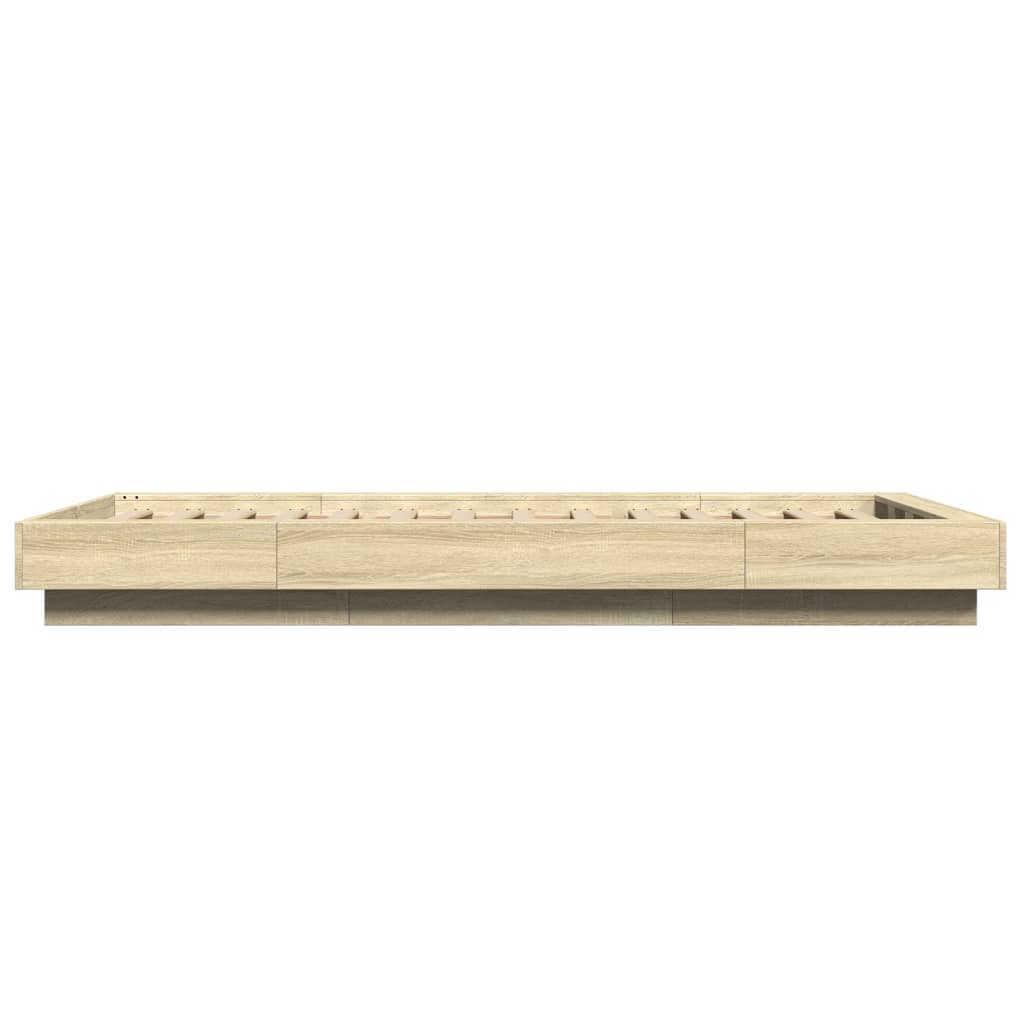 Bed Frame in Sonoma Oak 75 x 190 cm Particleboard