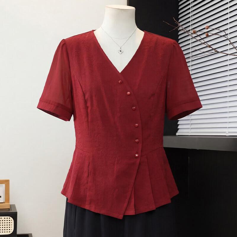Стильная женская летняя блузка из шифона с коротким рукавом 4XL