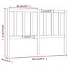 VidaXL Tête de Lit Meuble de Chambre à Coucher Tête de Cadre de Lit Accessoire de Lit Double Intérieur Marron Miel 126x4x100 817733