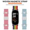 Elastic Nylon Band For Xiaomi Band 10/9/8 Magnetic Braided Sport Band For Miband 10 9 8 NFC Smartwatch Replacement Bracelet