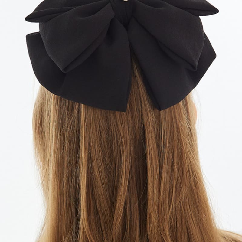 

VVV Big Ribbon Draping Hairpin BLACK