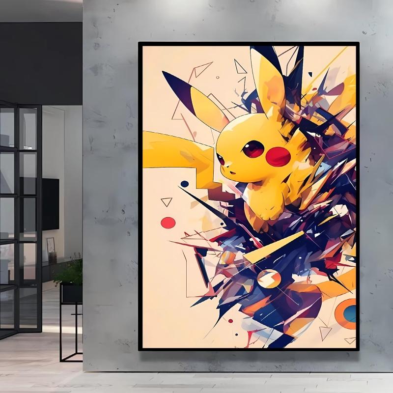 Canvas Art Wall Painting Posters Pokemon Images Pikachu Decor Painting Home Decoration Living Room Decor Paintings Kids Gift