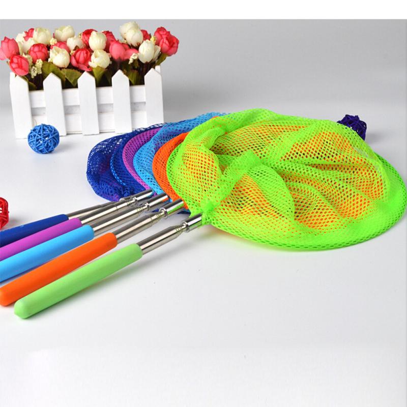 Extendable Nylon Insect Net, Telescopic Butterfly Net, Bug Catcher Nets Fishing Tool for Kids Toy
