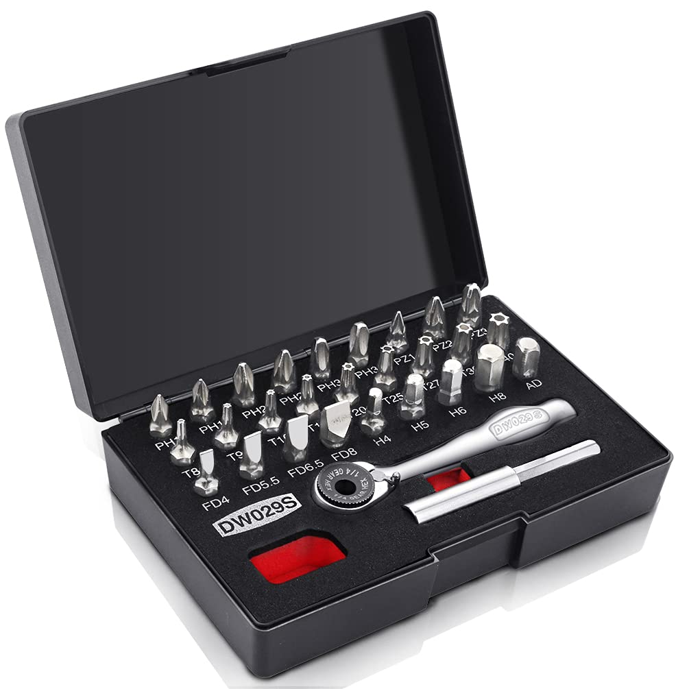 Ratchet Wrench Tool Set with Hex Wrench Bit Ratchet Bit Ratchet Garage Plate Screwdriver Set 6.35mm (1/4 ) Insert, Set, Wrench, Tool/Motorcycle