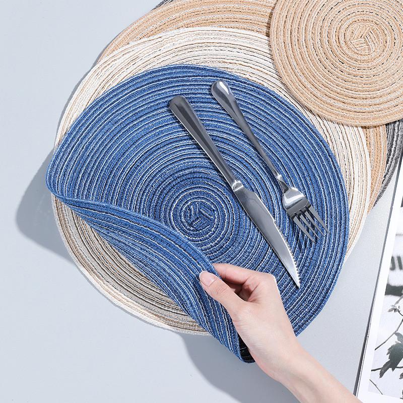 Nordic Style Round Fabric Coaster Set For Home Dining And Tea Cup Protection