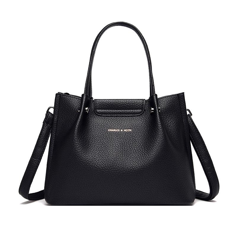 

Однотонная женская сумка в стиле ретро, модная плиссированная сумка на плечо с пуговицами, повседневная простая женская сумка через плечо большой емкости