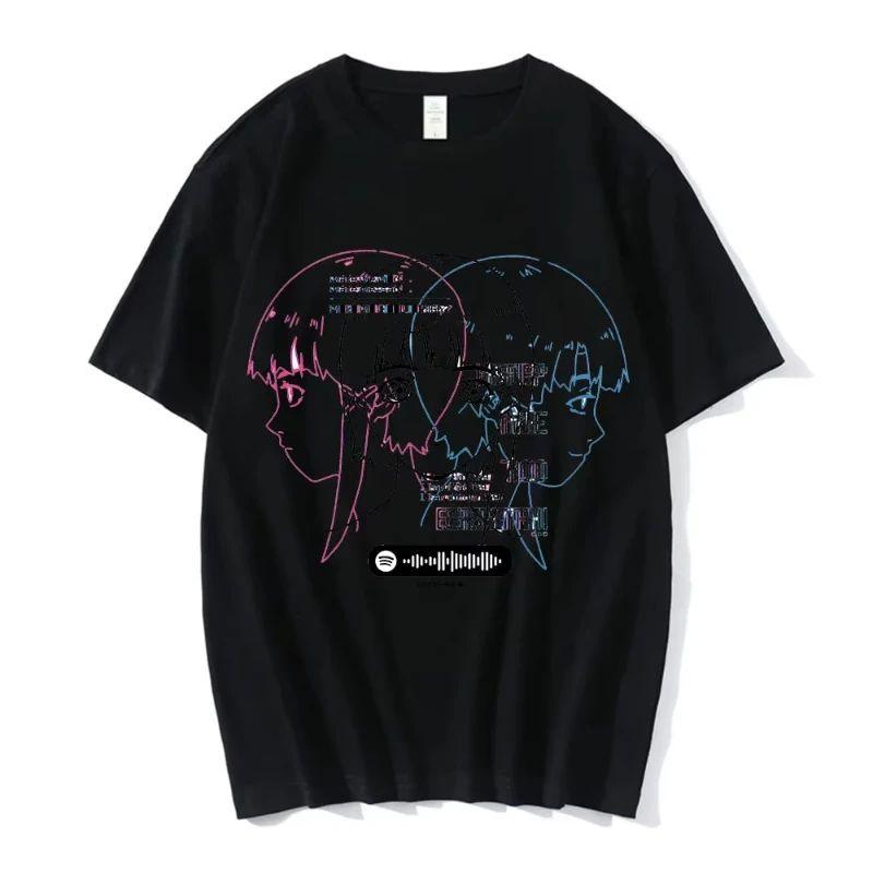 Anime Serial Experiments Lain T-Shirt Men Women Graphic T Shirts Unisex Iwakura Manga Girl Sci Fi Short Sleeve Tee