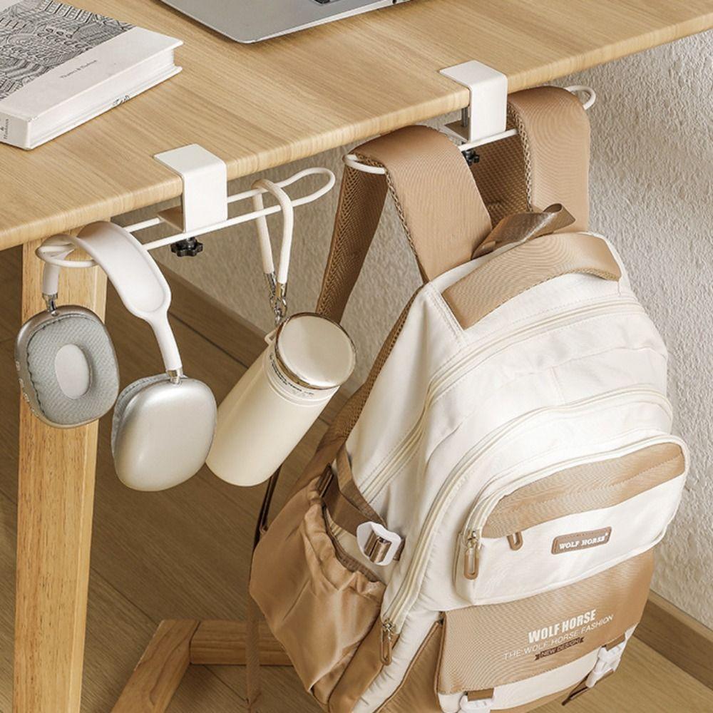 Clamp On Desk Side Hook Adjustable Table Backpack Holder New Desk Mounted Hook  Home Office