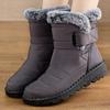 Damenstiefel Neue Winterstiefel für Damen Winterschuhe Niedriger Absatz Fell Botas Mujer Schneestiefel Wadenhoch Damen Elegantes Schuhwerk Weiblich