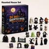 24 Days Halloween Countdown Advent Calendar with Spooky Ghost Figurines for Home Living Room Decor Party Gifts