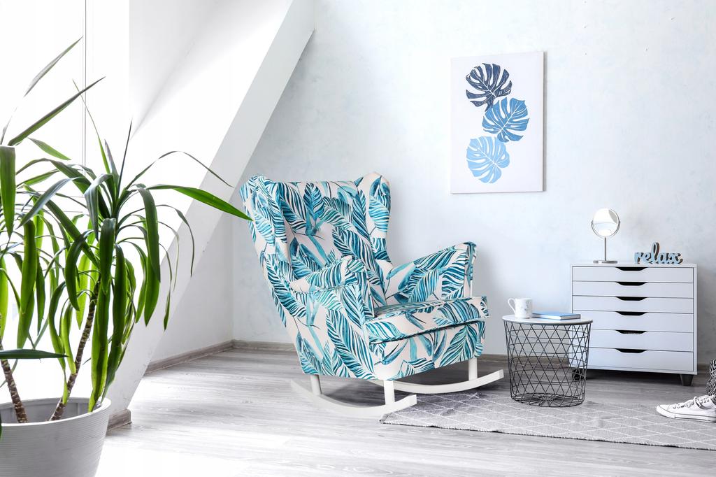 ARI Rocking Chair, Scandinavian, Family Meble, Blue, Navy Blue