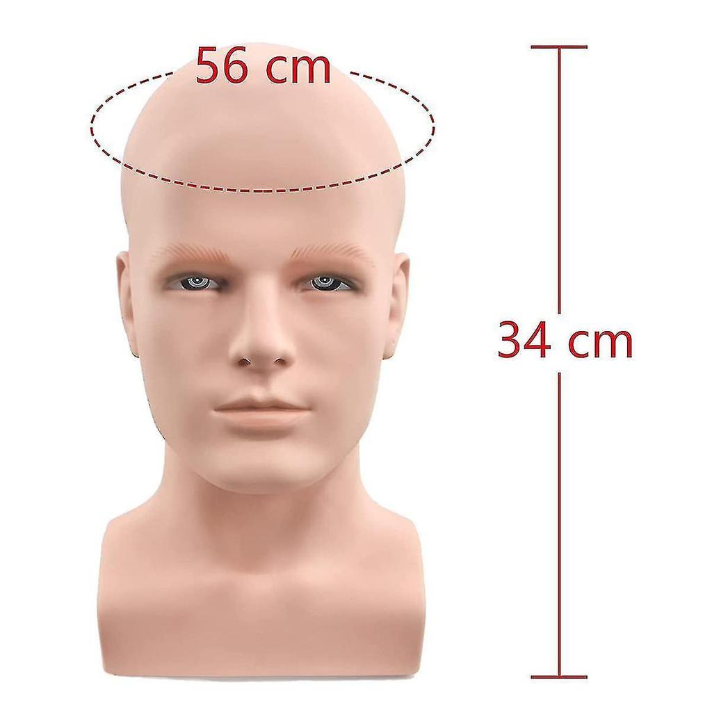 Male Mannequin Head Professional Manikin Head For Display Wigs Hats Headphone Display Stand (matte
