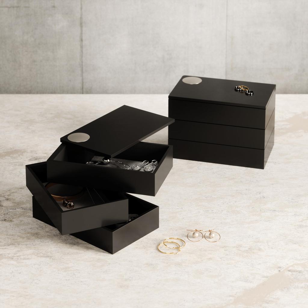 Umbra Jewelry Box Black Spindle Box Accessory Storage Small Items Case [Official]