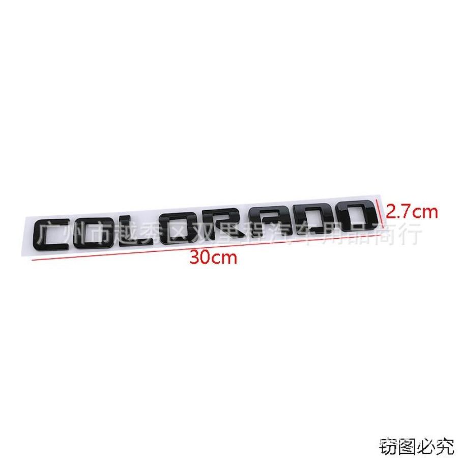 1Pc Colorado Customization Stickers Chevrolet Pickup Truck Decals ABS Rear Cargo Compartment Lettering Stickers.