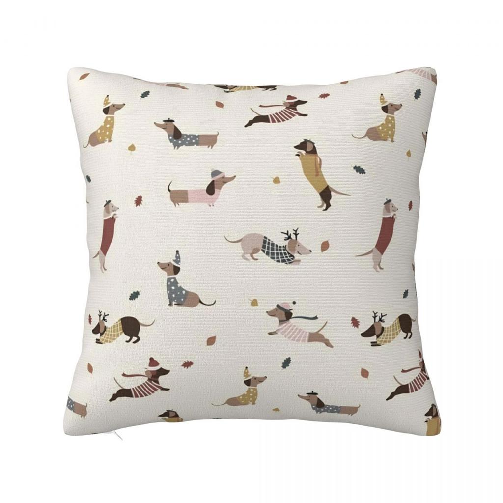 Dachshund Throw Pillow Cover Cushions for Sofa Gift for Animal Dog Lover 4545cm Cushion Covers