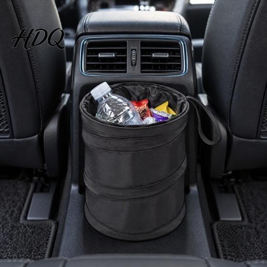 Car Trash Can Foldable Can Collapsible Oxford Cloth Garbage Bag with Small for Truck Hanging Strap Portable Storage Bucket Auto RV Camping Interior