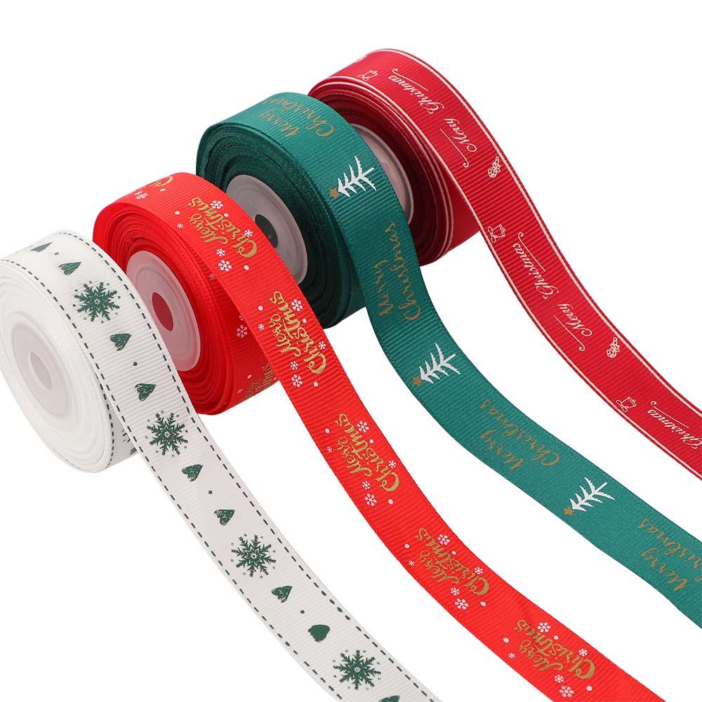 Printed Art Sewing Wrap Home Decor Bronzing Ribbon Christmas Ribbon Christmas Decor Satin Ribbon