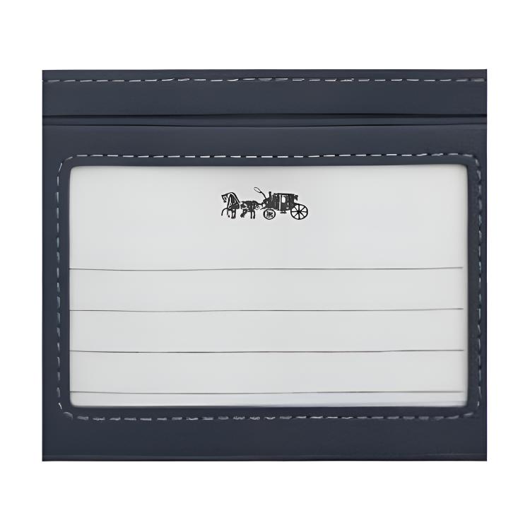 Coach Classic Monogram Leather And Fabric Card Holder Unisex Accessories Denim CDF46-DEN
