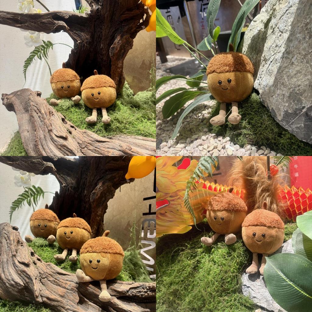 Jc Acorn Plush Toy With Soft Short Pile For Christmas Decor Gift
