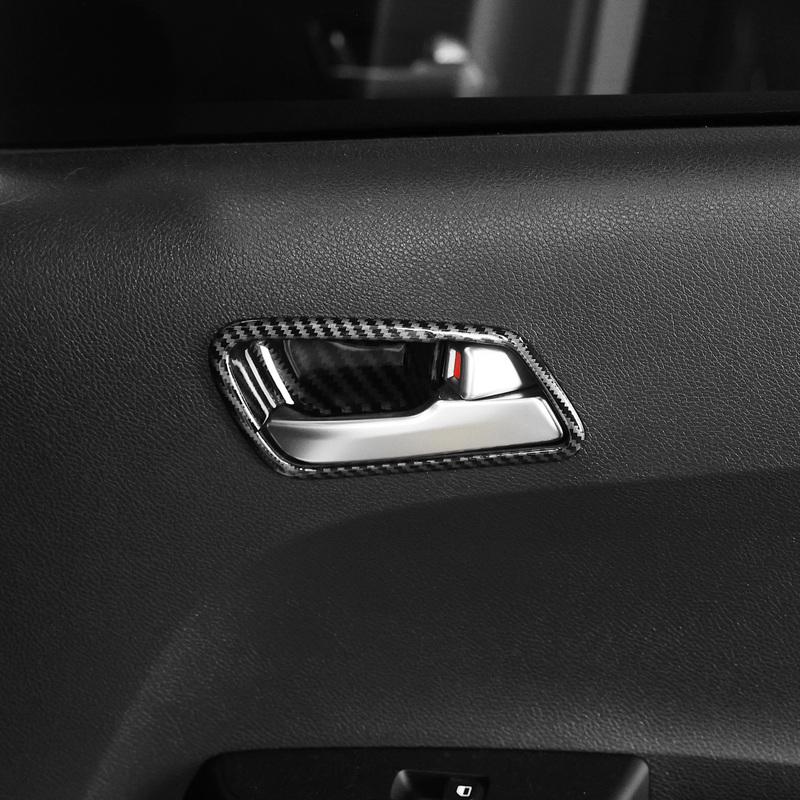 Carbon Fiber Styling Car Inner Door Bowl Handle Frame Cover For Kia Morning 2021-2023 Interior Accessories