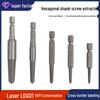 5-Piece Hex Shank Screw Extractor Set, 60mm Quick Release, Black Electric Thread Remover.