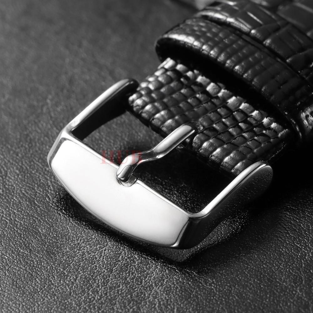 18mm 20mm 22mm Universelles Eidechsenmuster Uhrenarmband Rindsleder Uhrenarmband für Herren Damen Verbundwerkstoff Uhrenarmband Zubehör
