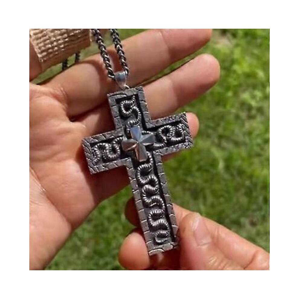 Squids Necklace Game,necklace with Secret compartment,Cross Pendant Necklace