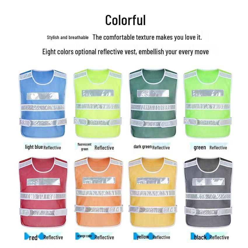 Yuezhiliang Reflexväst med flera fickor för bygg, renhållning och landskapsarkitektur