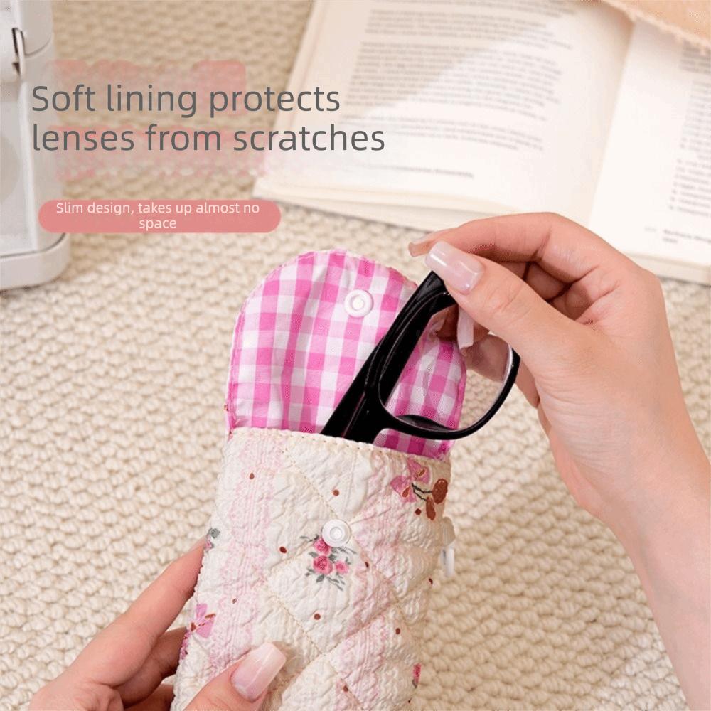 Tragbare Stoffbedruckte Brillenetui Blumen Sonnenbrillen Brillenetui Brillenaufbewahrungstasche Reise