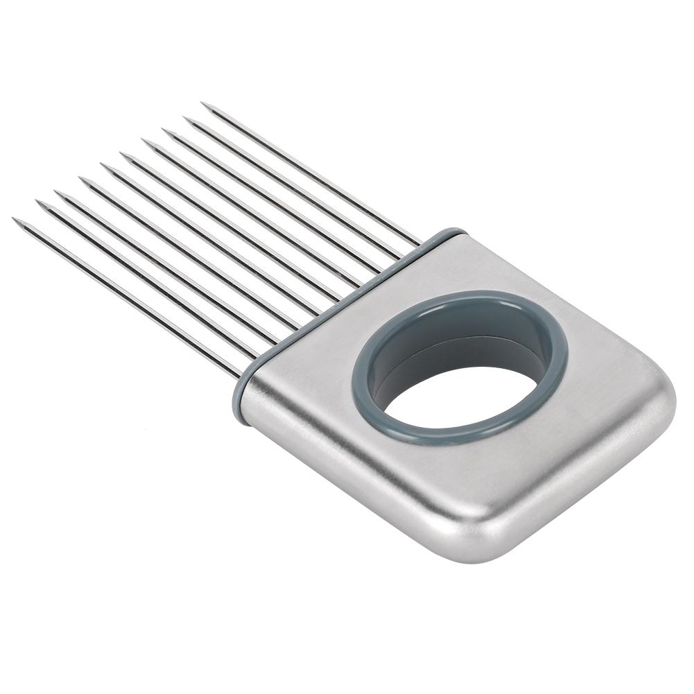 Multifunctional Stainless Steel Onion Slicing Holder Onion Neddle Kitchen Slicing Tools
