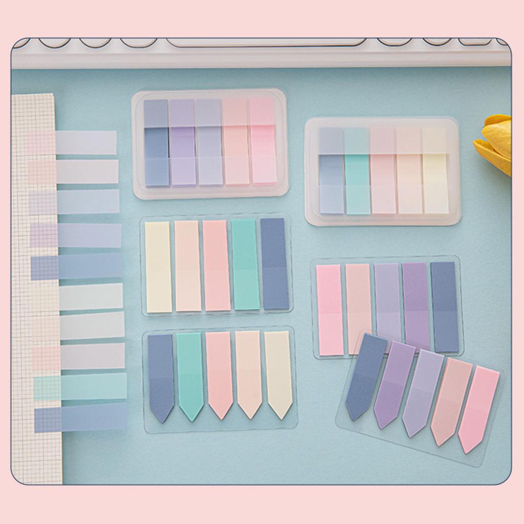 100 Sheets Page Makers 5 Colors Quick Labeling Firm Adhesion Pull Out Index Sticky Notes for Office