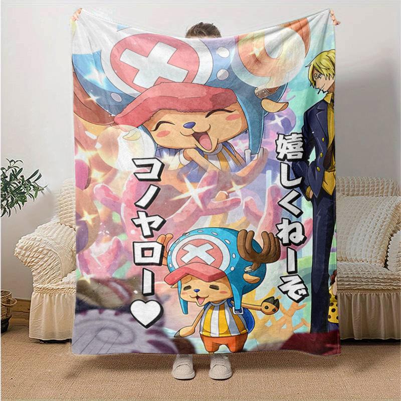 1pc Happy Adventure Friends Soft Throw Blanket Flannel All Season Light Weight Living Room/Bedroom Warm Blanket. M727016