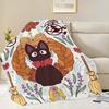 Flanell warmer Komfort weiche Japan Plüschdecke für Katze Sofa Wohnzimmer Büro Anime schwarz Schlafzimmer klassisch Reise niedliches Geschenk