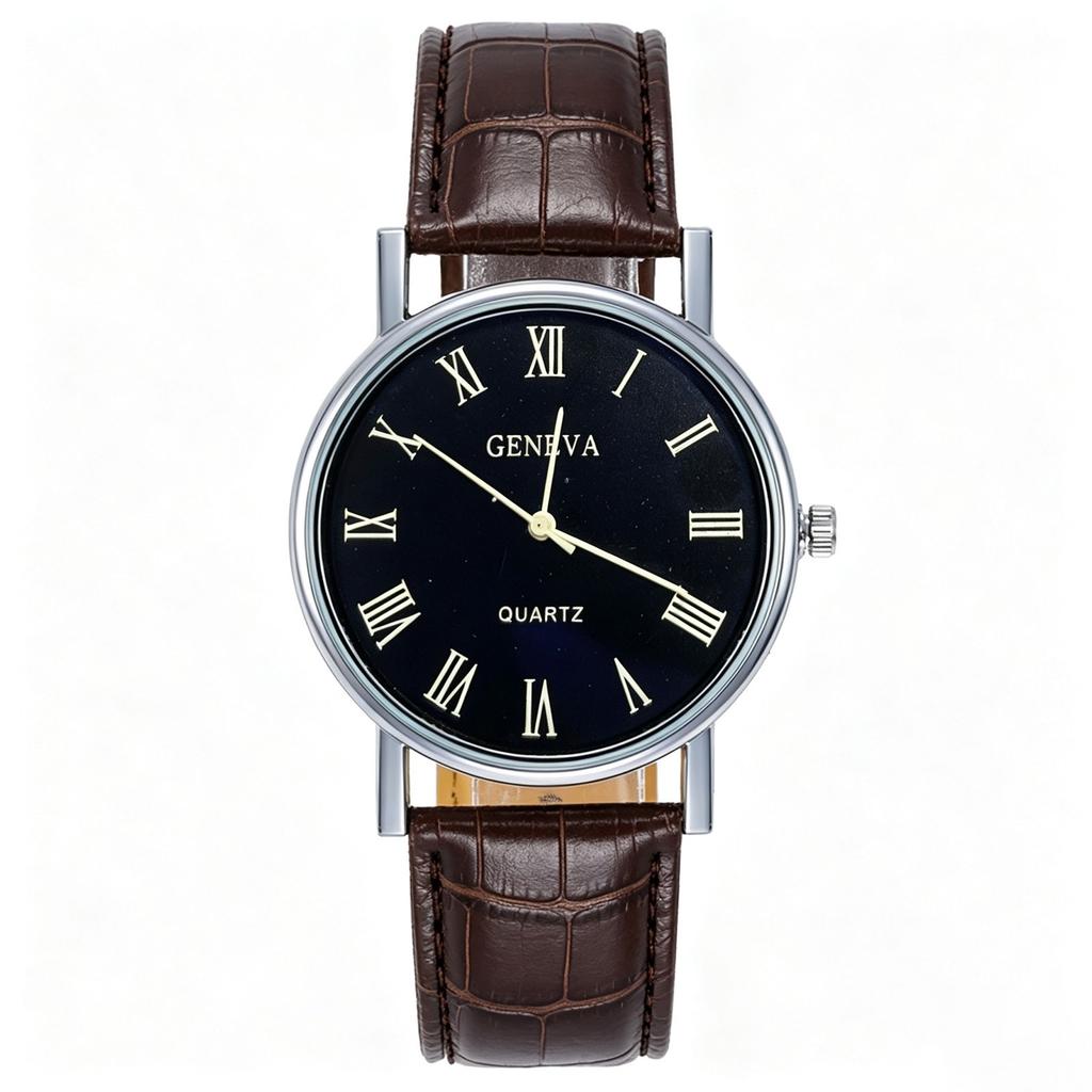 Fashion Faux Leather Mens Quartz Watch Watches