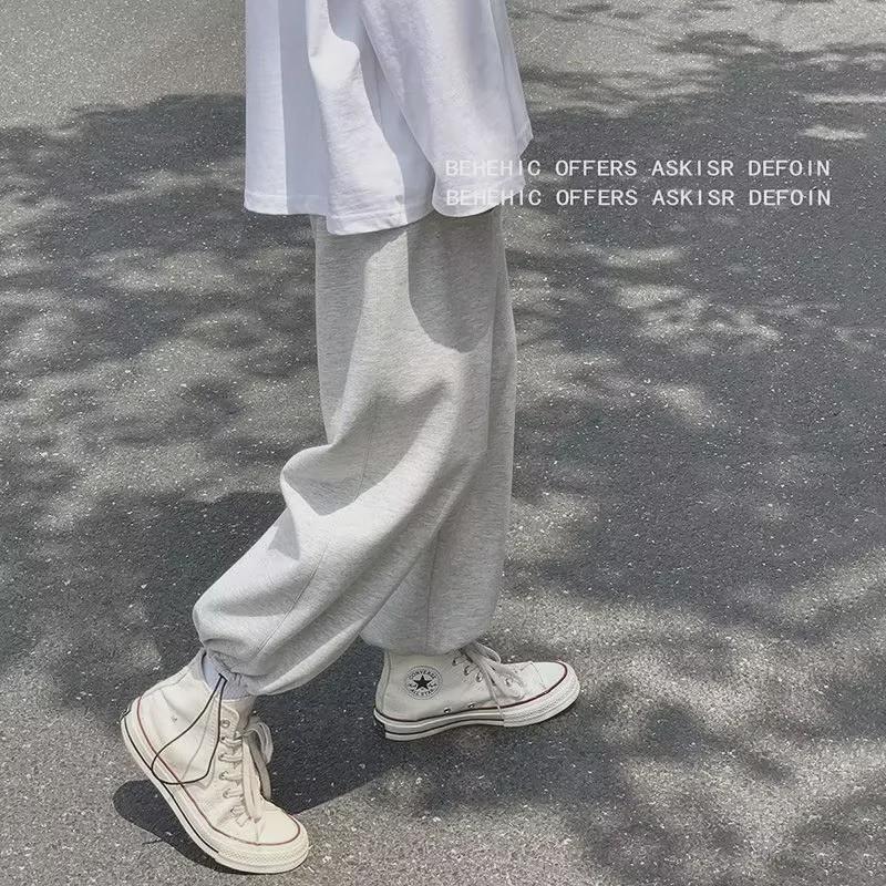 Trendy graue Winter-Jogginghosen und Leggings im amerikanischen Stil für Herren