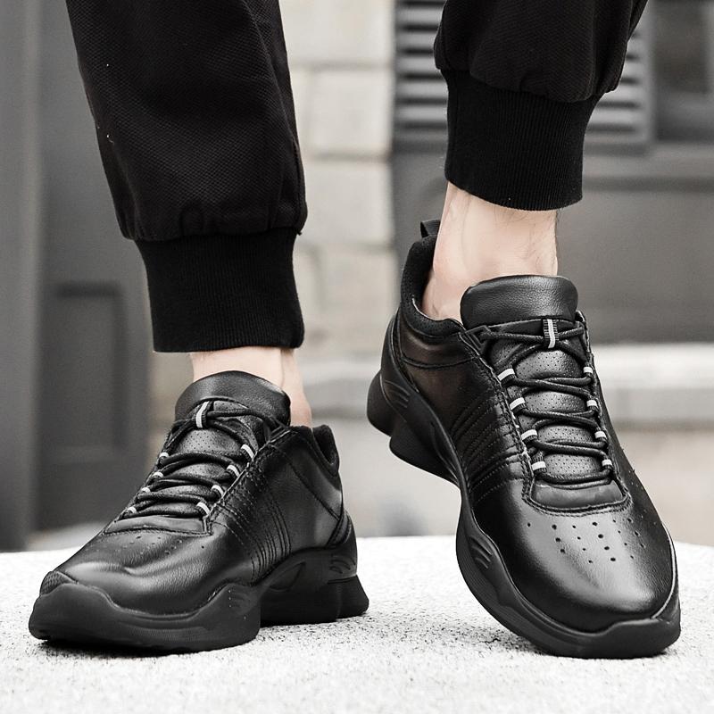 Trendy men's casual shoes Comfortable non slip high-quality Youth outdoor leisure adult breathable walking sports Black shoes