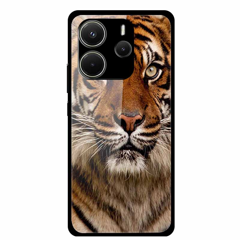 For Redmi Note 14 4G Phone Case Note14 Coque Hard Tempered Glass Back Cover For Xiaomi Redmi Note 14 5G Case Shell Soft Bumper