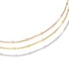 SUNIBI Stainless Steel Chain Necklace for Women Gold Color Thin Choker Bead Chain Necklace Jewelry Wholesale Dropshipping