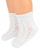 Girls' WHITE OPENWORK COTTON SOCKS PATTERNS Noviti 31/34 V009D
