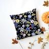 Nice Flower Cushion Cover Iceland Washable Linen Soft  for Daily Sofa Bed Home Room Decor