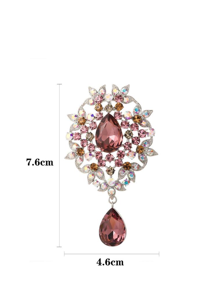 Snowflake & Butterfly Zircon Brooch with Freshwater Pearl for Women's Korean Style Suit Coat