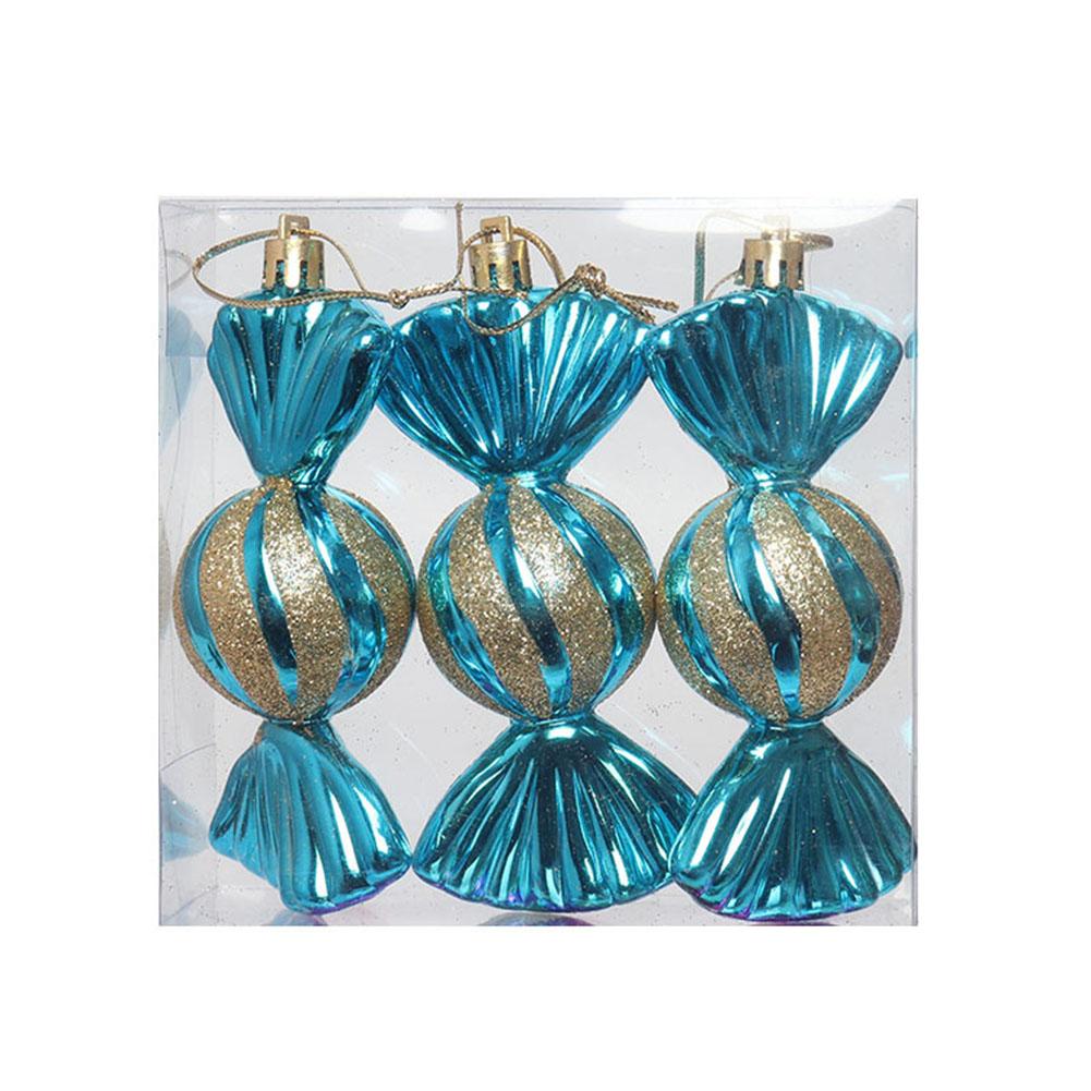 Christmas Tree Ornament, Xmas Glitter Candy Ball, Shatterproof Material, Lightweight Design, Festive Addition to Home Decoration