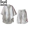 Mao Ren Men's Summer American Style Polo Top & Capris Set