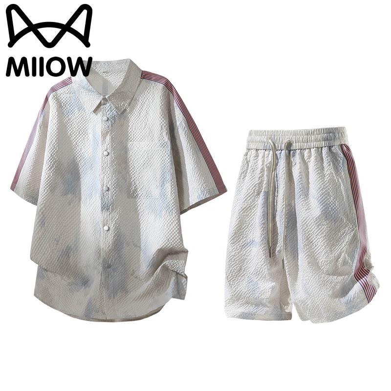 Mao Ren Men's Summer American Style Polo Top & Capris Set